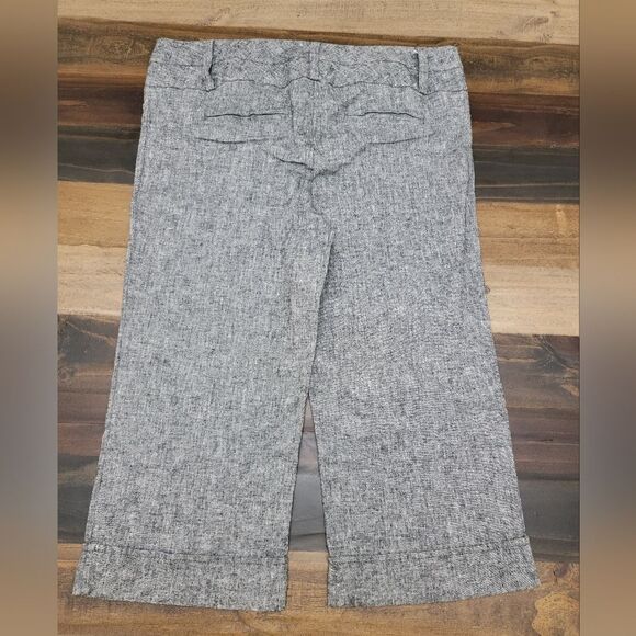 Stoosh Studio Linen Cotton Blend Capri Pants Gray Size 12 - Picture 2 of 8